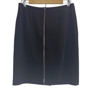 Laundry by Shelli Segal Black Front Zip Pencil Skirt Size 8 Lined Workwear
